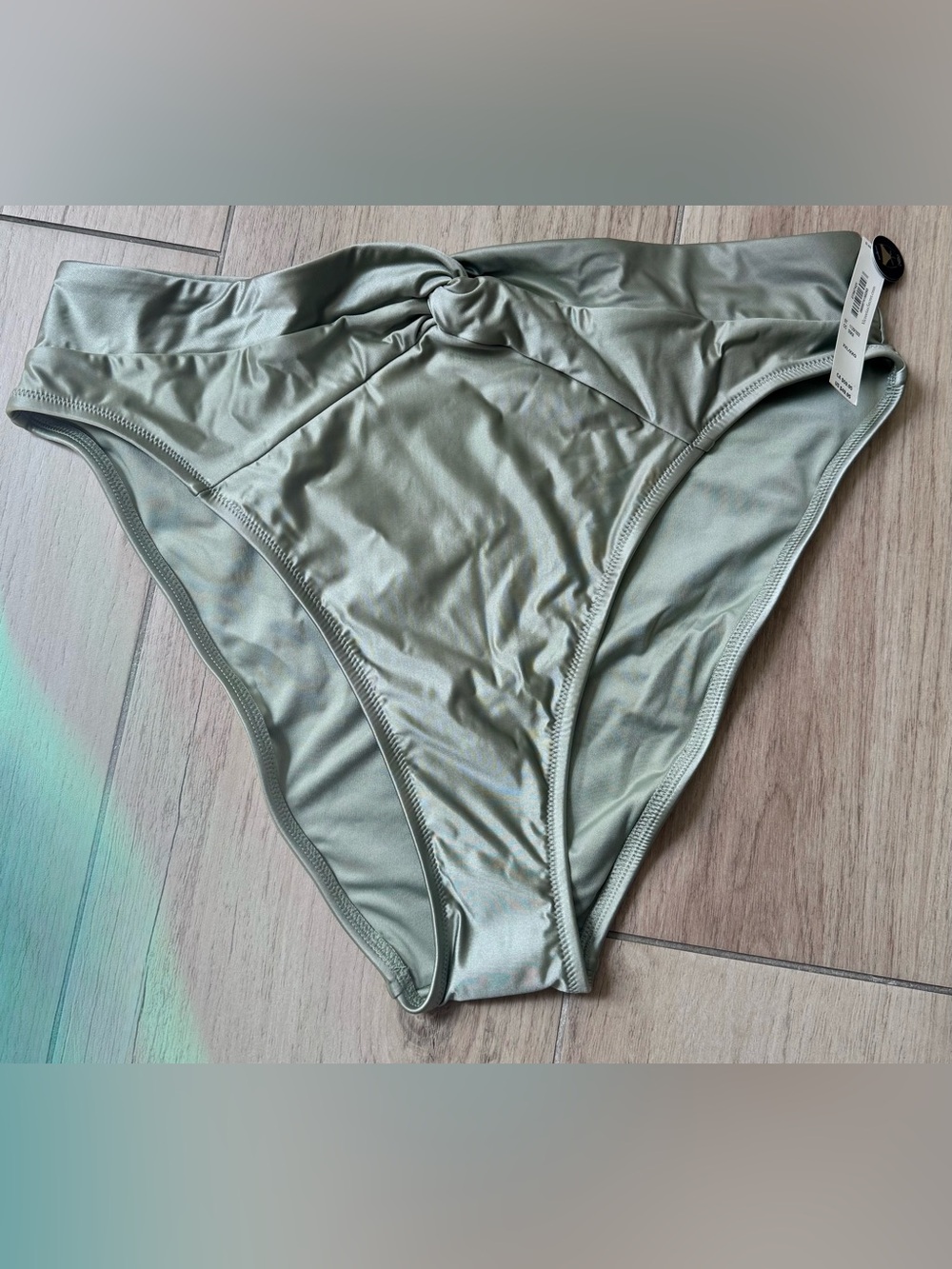 NWT Victoria's Secret Sage Green High-Waist Bikini Bottom with Twist SIZE XXL
